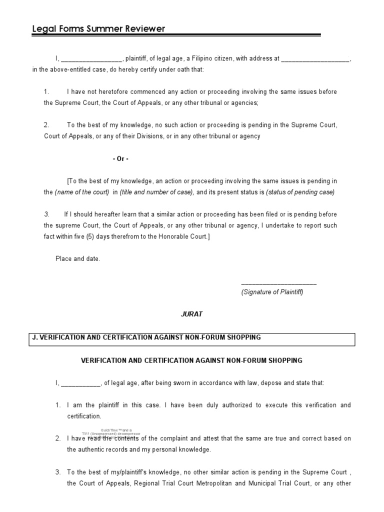 Legal Certification and Verification Form | PDF | Politics | Social Science