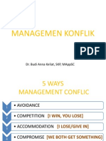 Managemen Konflik: Dr. Budi Anna Keliat, SKP, Mappsc