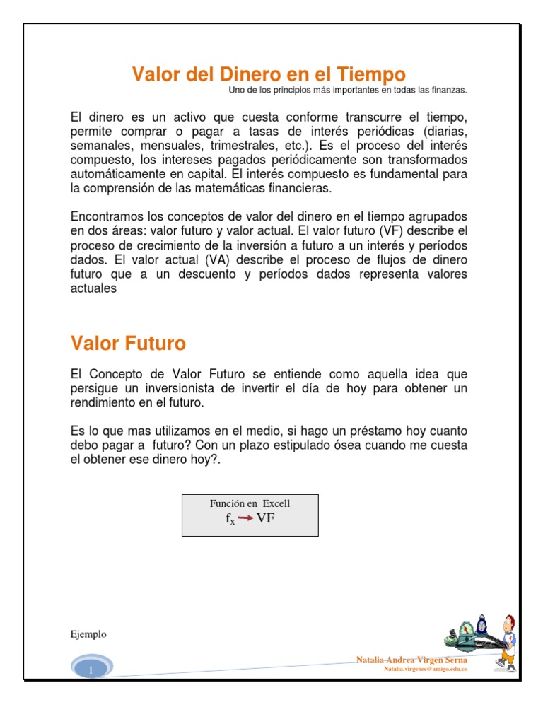 Valor Del Dinero en El Tiempo - IMPRIMIR | PDF | Interés | Tasas de interés