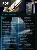 Nokia E72 Data Sheet