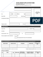 Scholarship Application Form: Particular of Applicant