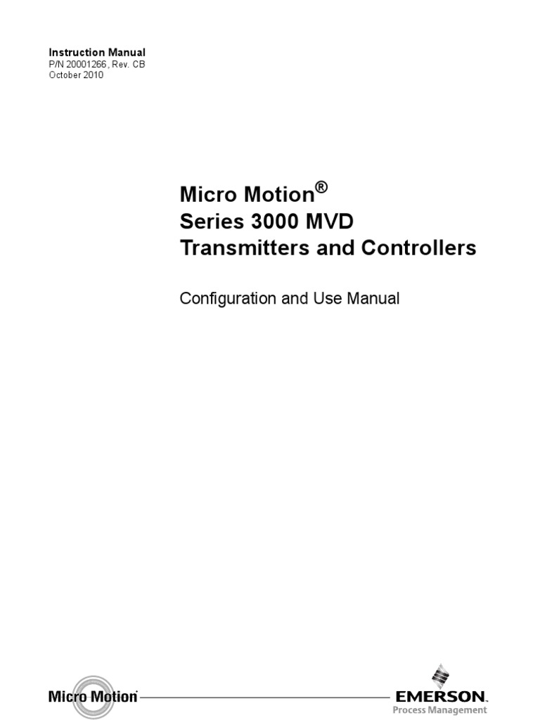 Micro Motion Series 3000 MVD Transmitters and Controllers