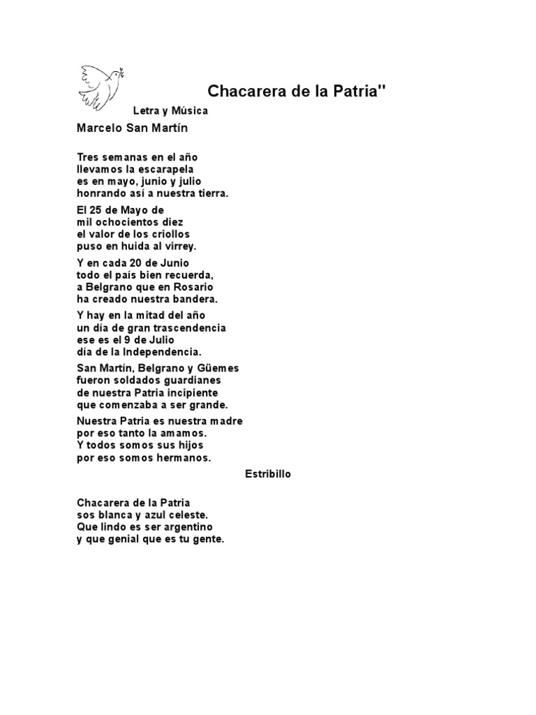 Chacarera de la Patria: Letra y Música | PDF