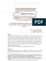 A ARTE ENQUANTO ESPELHO DA ESTÉTICA UM DIÁLOGO ENTRE PLATÃO E KANT ACERCA DAS RAÍZES HISTÓRICO-FILOSÓFICAS DA BELEZ