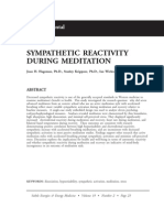 Sympathetic Reactivity During Meditation; Joan h Hageman (Vol 19 No 2)