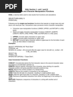 SELECT (400+600) / 5: SQL (Section 1-Unit 1 and 2) Case and Character Manipulation Functions