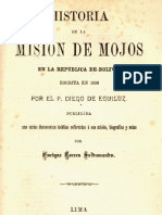 Historia de La Mision de Los Moxos en La Republica de Bolivia Enrique Torres Saldamando