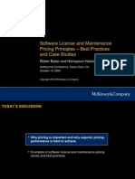 Software License and Maintenance Pricing Principles - Best Practices and Case Studies