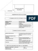 Ficha de Datos de Seguridad Hidroxido de Calcio