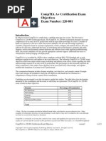 CompTIA A+  220-801 Objectives