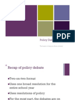 Policy Debate Basics