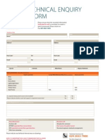 Catnic Technical Enquiry Request Form: (Indicated in Red)