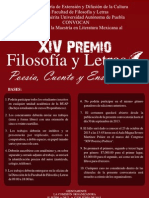 XIV PREMIO FILOSOFÍA Y LETRAS 2013