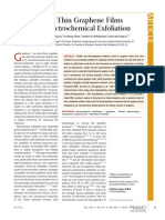 High-Quality Thin Graphene Films From Fast Electrochemical Exfoliation