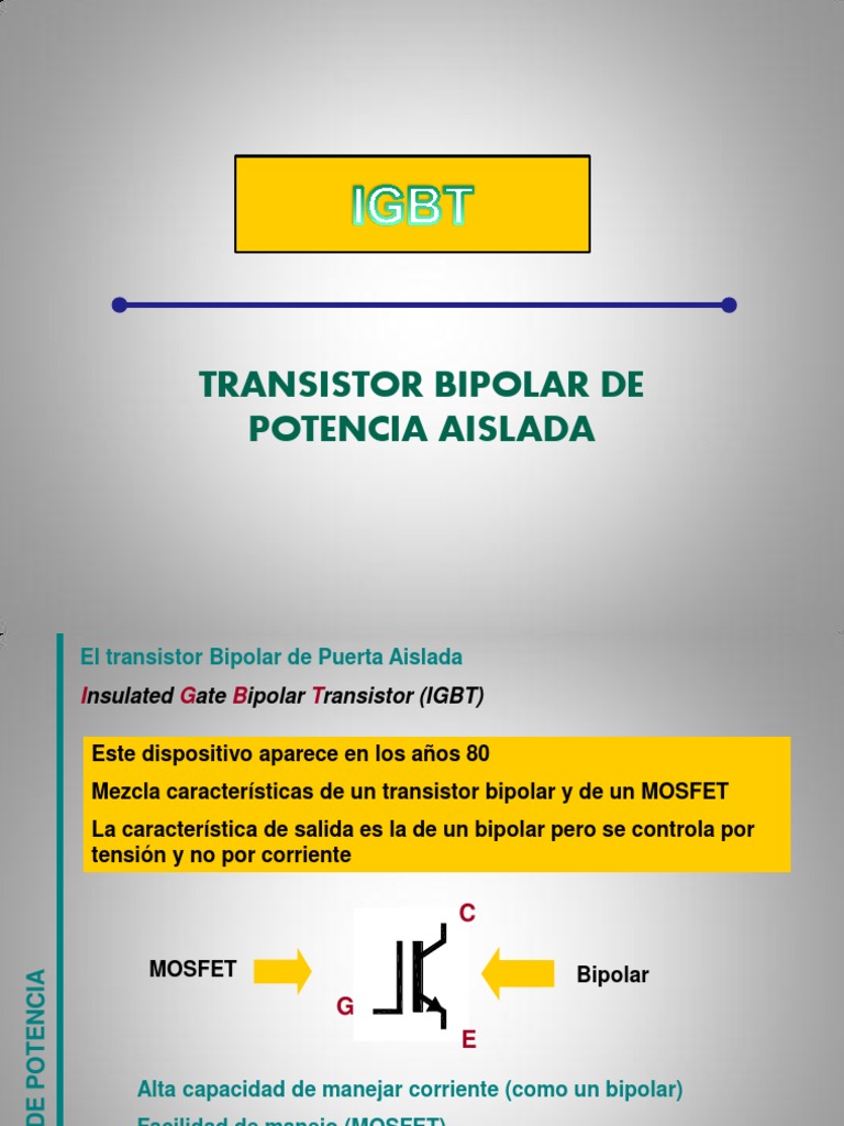Características y aplicaciones del transistor bipolar de potencia