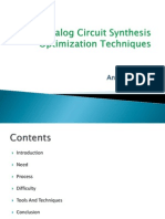 Analog Circuit Synthesis