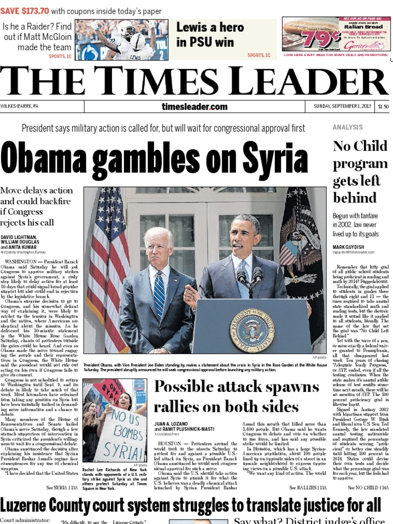 Times Leader 09-01-2013 PDF Measles Barack Obama Bild