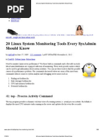 20 Linux System Monitoring Tools Every SysAdmin Should Know