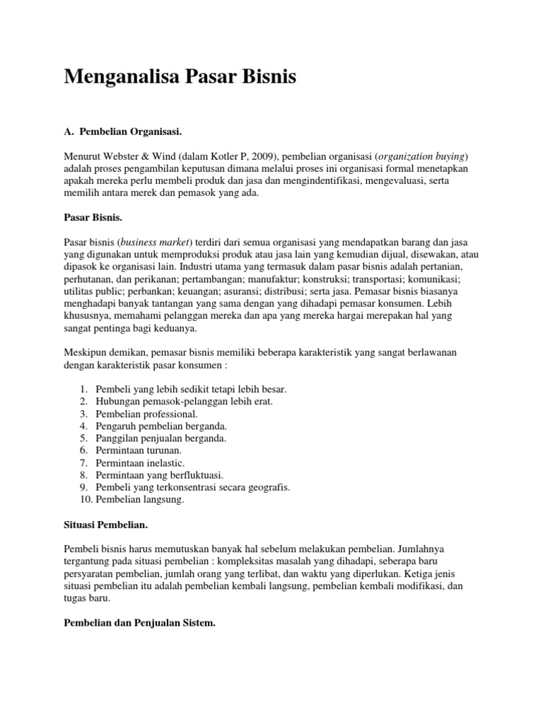 Menganalisa Pasar Bisnis Pdf