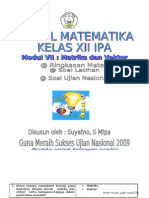 Modul 7 Matriks Dan Vector Xii Ipa