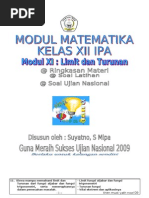 Download Modul 11 Limit Dan Turunan Xii Ipa by suyatno ganteng SN16462915 doc pdf