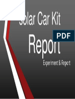 Solar Car Kit: Experiment & Report