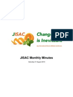 Jisac Monthly Minutes