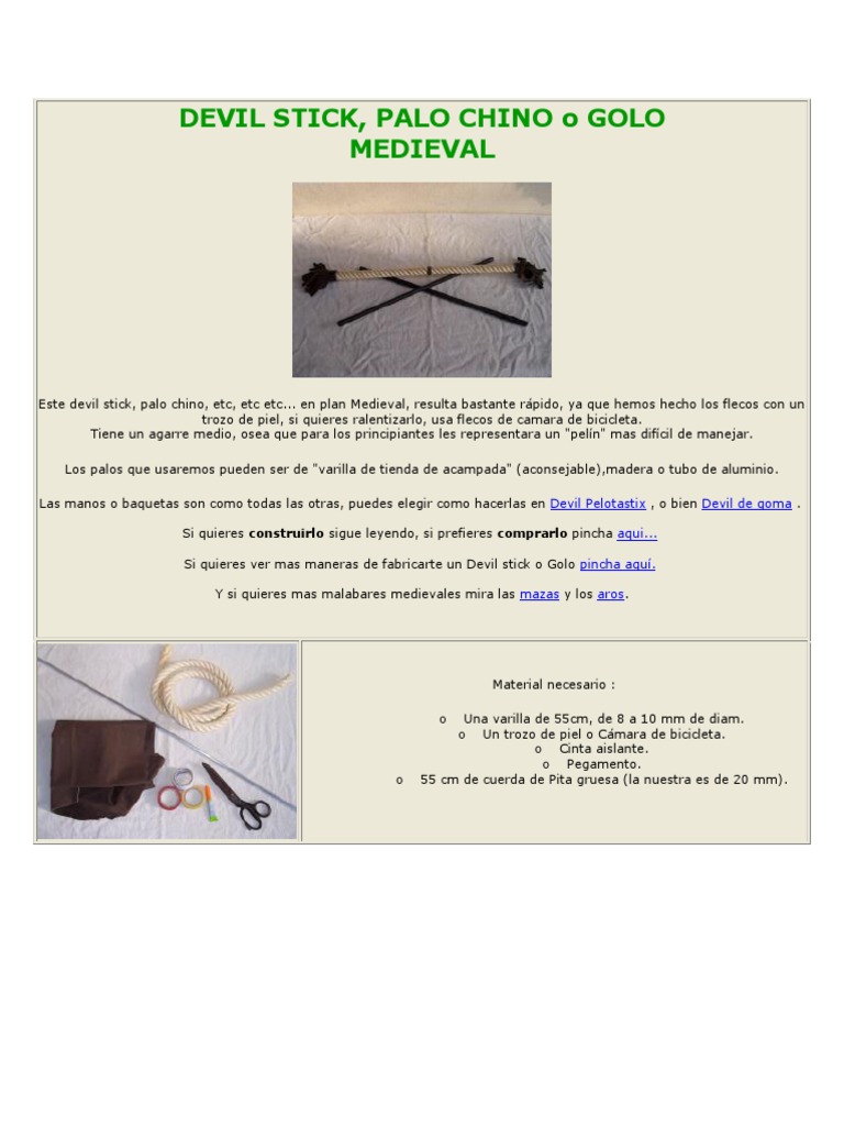 Construye tu propio Devil Stick Medieval | PDF | Hogar, jardinería y ...