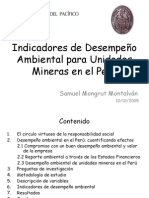 Indicadores de Desempeño Ambiental para Unidades Mineras en El Perú