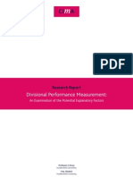 Divisional Performance Measurement - An Examination of The Potential Explanatory Factors