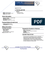 Vehicle Tax Receipt