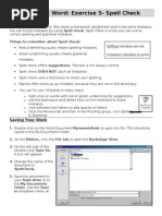 Word Exercise 5-Spell Check