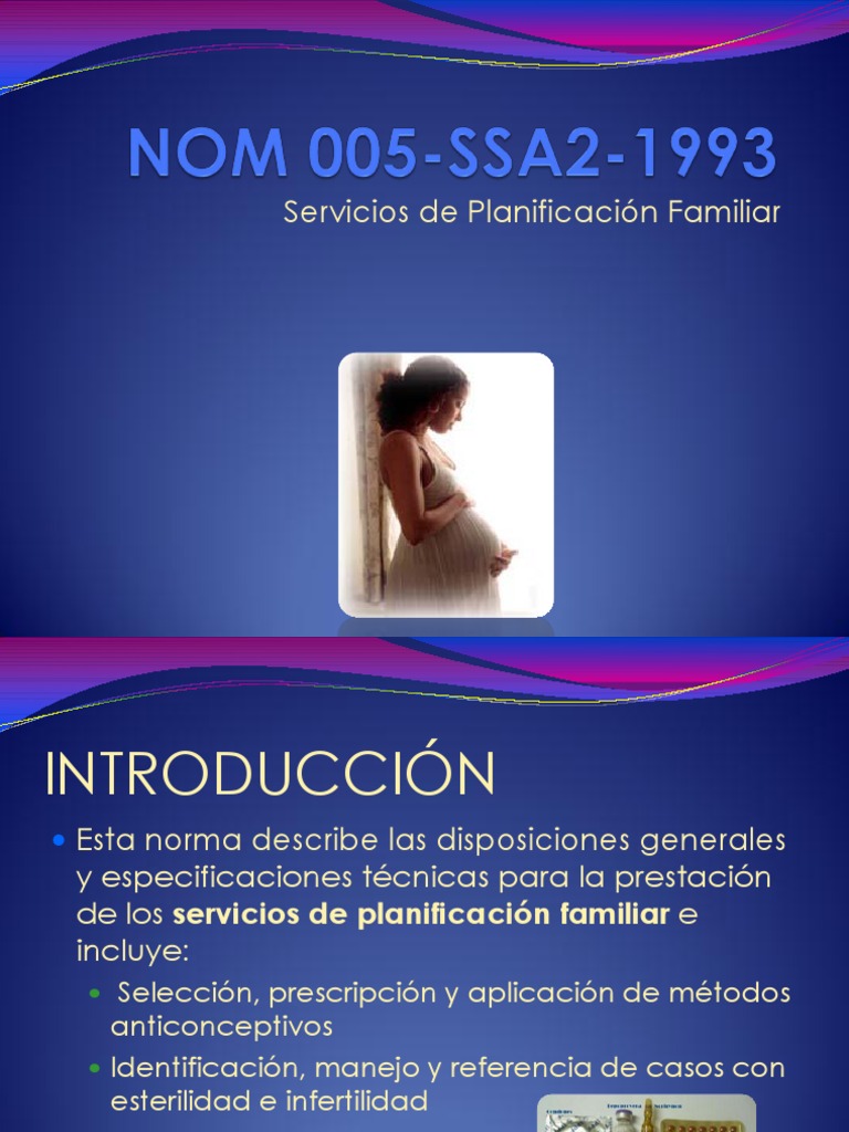 Nom 005 | PDF | Control de la natalidad | Planificación familiar