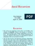 Procedural Recursion: Eric Roberts CS 106B April 15, 2009
