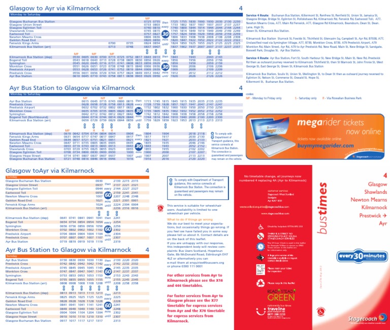 Timetable_39234_04 Kilmarnock Glasgow Land Transport Road Transport