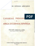 Canarias Prehispánica y Africa Occidental Española - J.M Pinto de La Rosa 1954
