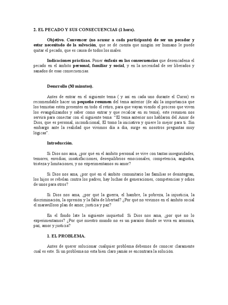 El Pecado y Sus Consecuencias | PDF | Perdón | Pecado