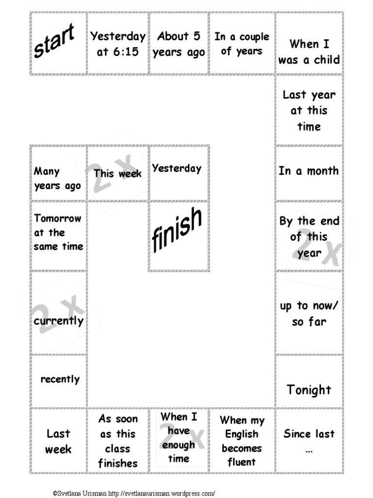 Tense Revision Board Game