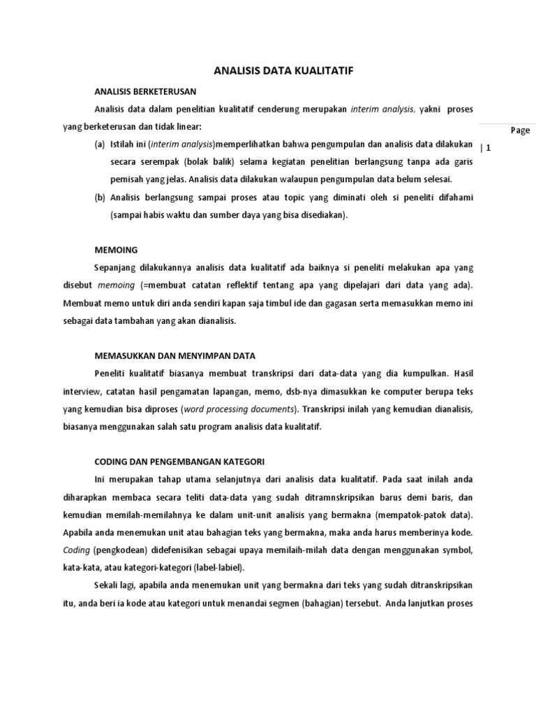 1 Analisis Data Kualitatif Pdf