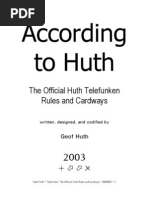 According To Huth: The Official Huth Telefunken Rules and Cardways