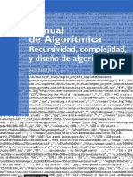 Manual de Algorítmica - Recursividad - Complejidad - y Diseño de Algoritmos Escrito Por Jesús Bisbal Riera