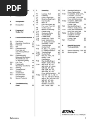 Stihl Fs 280 Carburetor Adjustment Manual