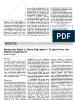 Molecular Basis of Gene Expression: Origins From The Pajama Experiment