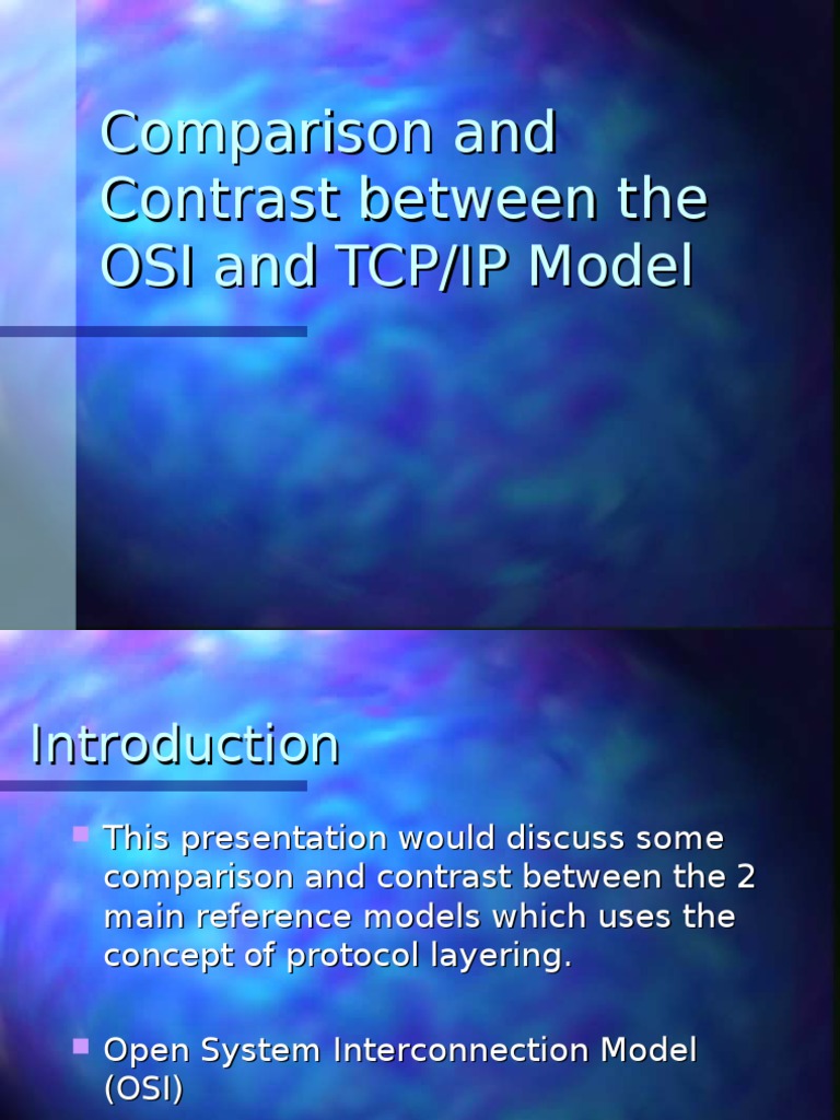 Osi and Tcp/ip Comparison | PDF | Internet Protocol Suite | Osi Model