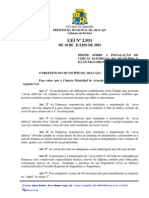 Lei Aracaju cercas elétricas