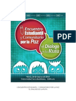 I Encuentro Estudiantil y Comunitario Por La Paz