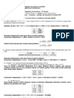 Cálculo numérico - Exercício avaliativo