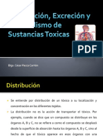 Distribución, Excreción y Metabolismo de Sustancias Toxicas
