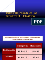 Interpretación Clínica de La Biometría Hemática