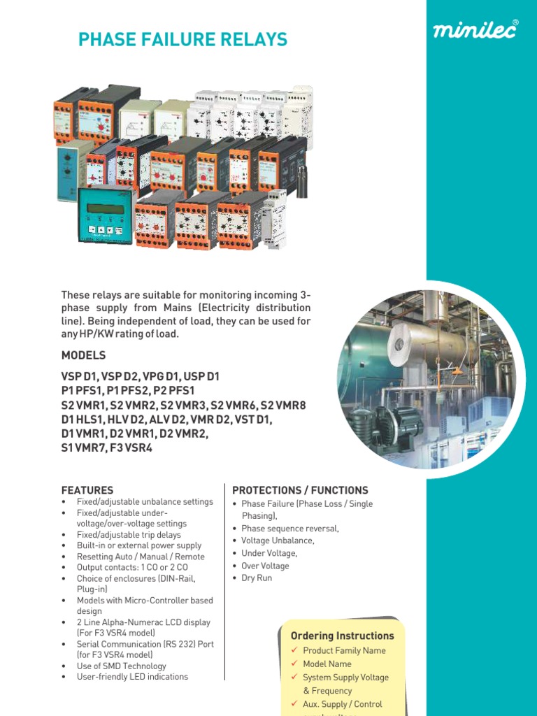 Phase Failure Relays | PDF | Alternating Current | Relay